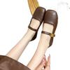 Fashion Retro Mary Jane Shoes Spring New Low Heel Rubber Sole Single Shoes Commuting Versatile Small Leather Shoes Breathable
