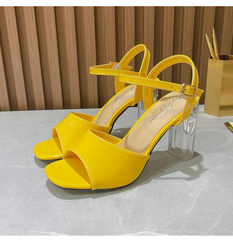 High Heel Women's Transparent Buckle Sandals