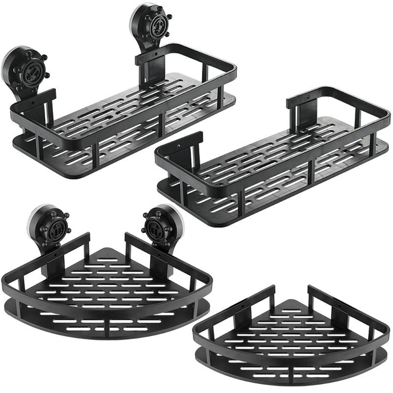 Łazienkowy Stojak do Przechowywania na Przyssawki, Półka Ścienna, Plastikowy Trójkątny Narożnik Łazienkowy, Ścienny z Przyssawkami, Bez Wiercenia