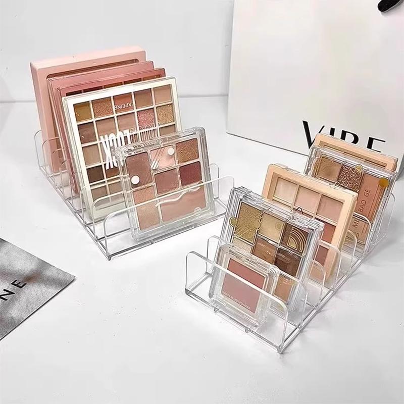 7-Fächer Kosmetik-Organizer Schreibtisch Lidschatten-Palette Display-Box Make-up Rouge Kosmetik-Regal Make-up-Werkzeuge Aufbewahrungshalter