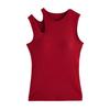 With Cup Fixed Chest Pad Hollow Shoulder Design Sling Vest Women's Summer Wear Slim and Thin Versatile Bottoming Top