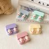 Women's Contact Lens Case with Tweezer Suction Stick Set for Travel Kit Holder Candy Color Contact Lenses Box Cute Cartoon