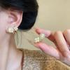 Opal Flower Earrings Women's Fashion Temperament 2025 Stud Earrings Versatile Earrings