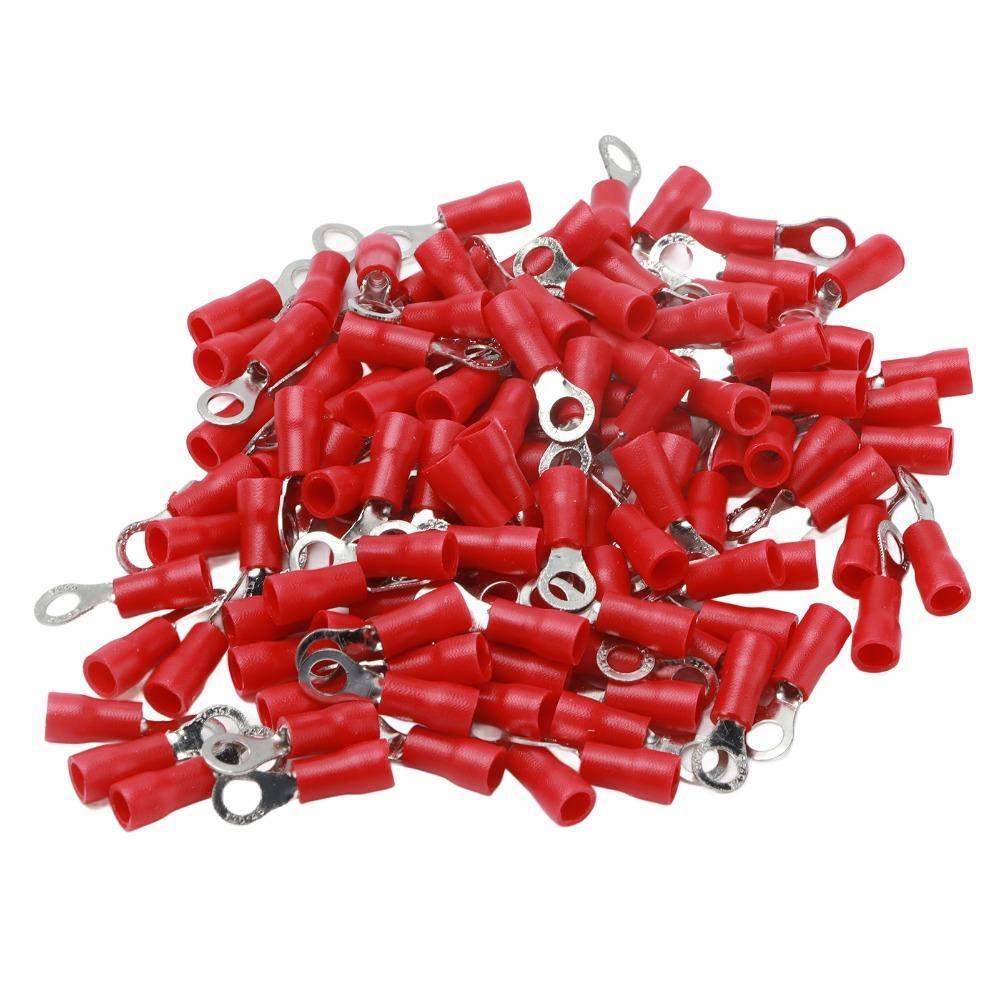 100PCS AWG 22‑16 Ring Insulated Electrical Wire Terminals Copper Wire Connector  Wire Connections