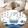 1pc Miffy4 Design Printed Area Round Carpet for Bedroom Living Room Home Decor Rugs Mat Non Slip Mat Rug for Bedside