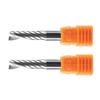 2 Stücke 6mm Einzelflöte Spiral Schaftfräser Hartmetall-fräser Bits für Aluminium 6*22mm