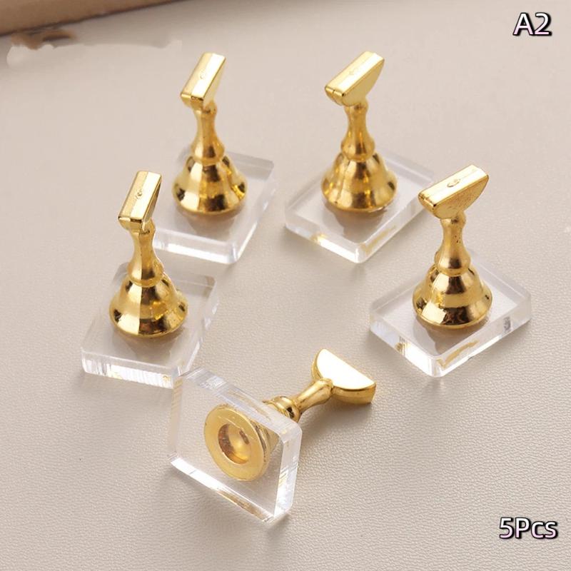Non-Magnetic Acrylic Nail Stand Nail Chess Nail Practice Stand False For Cat Eye Gel Press On Manicure Stand Tools