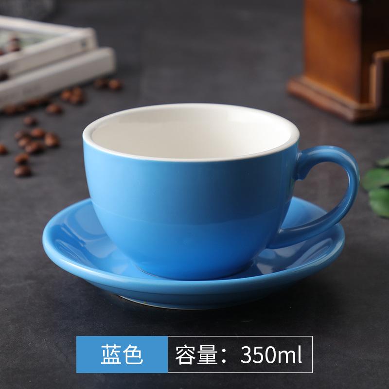 350ML Ceramic Large Capacity Coffee Cup Colorful Coffee Cup and Saucer Exquisite Afternoon Tea Dessert Tea Cup Couple's Mug Gift