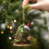 Acrylic Christmas Ornament Green Hair Elf Decoration Reusable Holiday Decor Xmas Tree Car Rearview Mirror Hanging Pendant Party Supplies Gift Durable