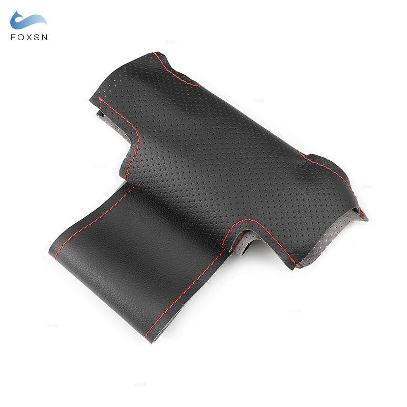 For Fiat 500 2007-2015 500e 2014-2018 500C 2014-2017 Braids On Steering Wheel Hand Stitched Perforated Microfiber Leather Cover