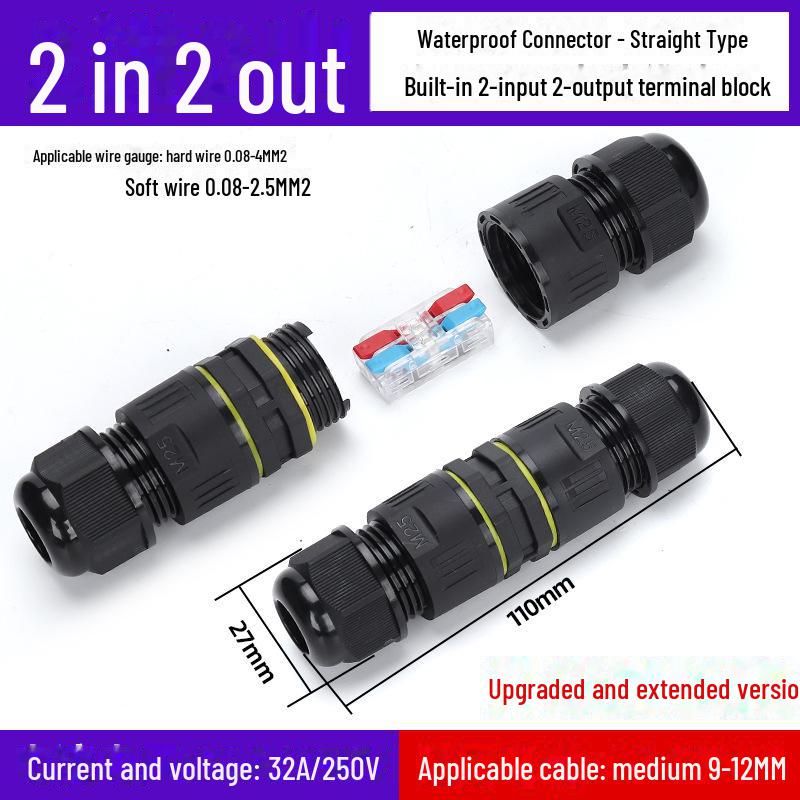 Waterproof Outdoor Connector: Quick Connection Terminal for 2/3/4 Core Wire