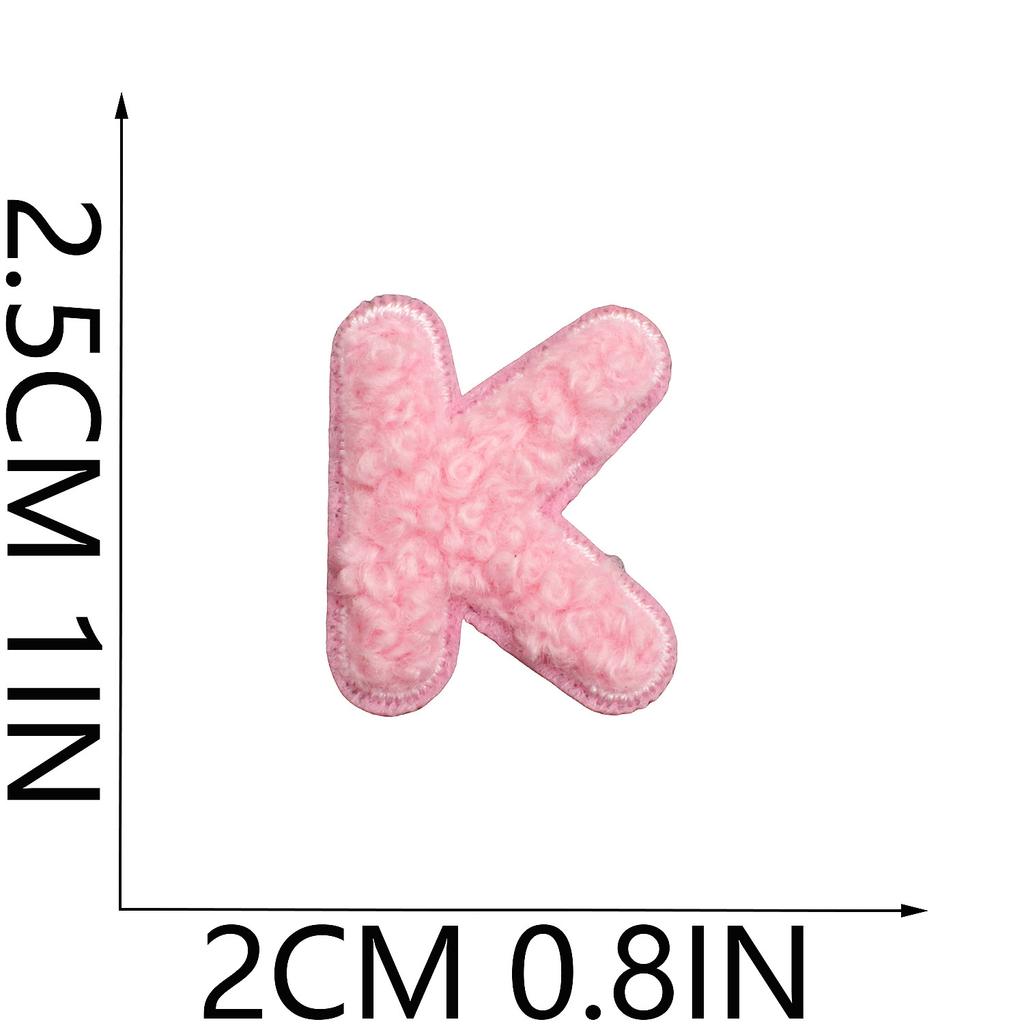 Towel Embroidery English Alphabet Embroidery Cloth Sticker Small Number Patch Sticker Bag Decoration Chenille Embroidery Label Ironing