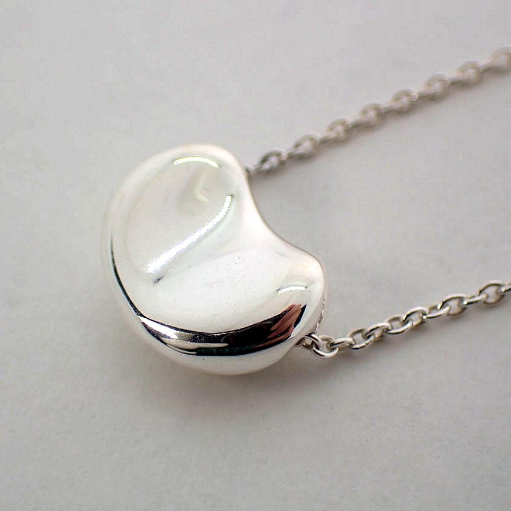 [Used] TIFFANY/Tiffany 925 Bean Pendant/Necklace/j5-7