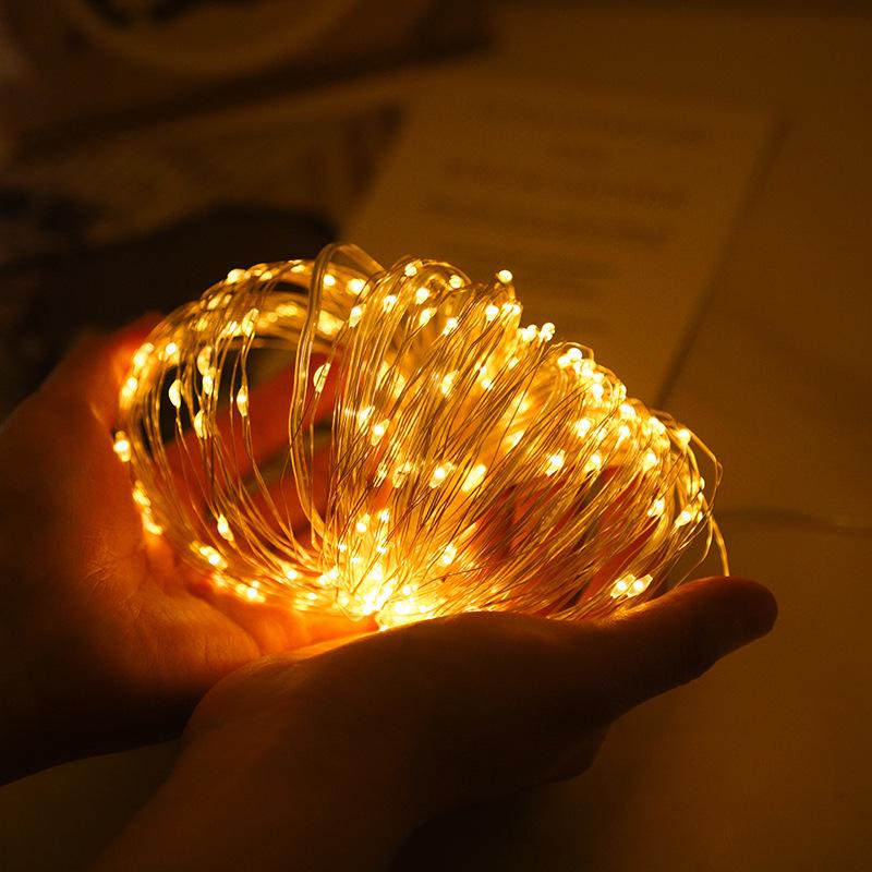 LED Solar Copper Wire String Lights - Colorful, Flashing, Waterproof Outdoor Lights for Courtyard/Balcony, Starry Sky Atmosphere
