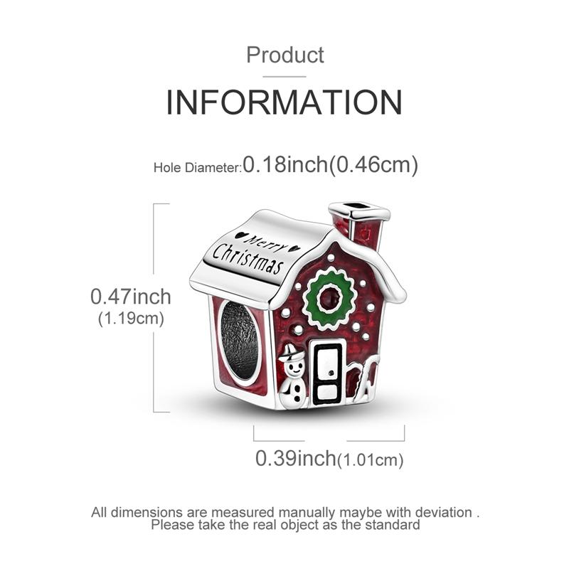 Winter Copper Original Christmas Charms Bead Pendant Fit Original Bracelet Necklace For Women Diy Jelwelry Gift