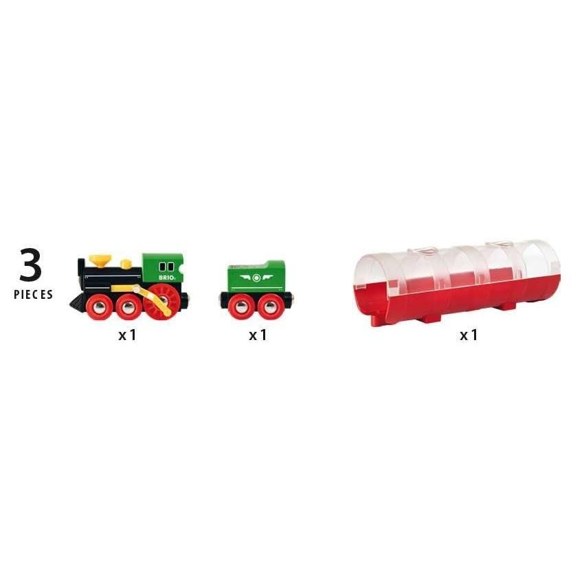 Brio Wooden Railway Educational Toy Steam Train & Tunnel (Ages 3+) 33892 Birthday, Christmas, Gift, Indoor Play, Boys, Girls