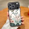 Translucent Matte Magnetic Phone Case For iPhone 17 16 15 Pro 14 13 Pro Max 16e 17e For Magsafe Purple Floral Hard PC Back Cover