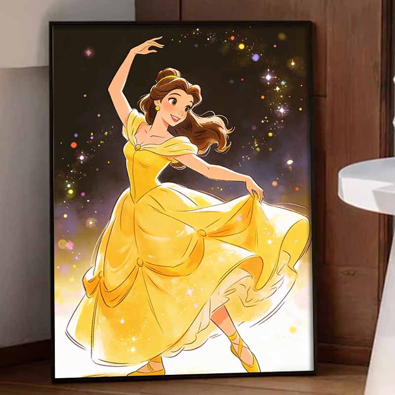 Disney Belle Diamond Paint Painting Art Kit Handmade DIY5D Home Decor Gift
