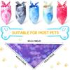 16 Pcs Tie Dye Dog Bandanas Rainbow Triangle Bulk Scarf for Dogs Pets Kerchief Washable Cute Bib for Small Medium Large Dogs Puppy Cats(Vivid Style)