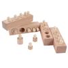 Cylinder Socket Toy Beech Wood Educational Knobbed Cylinders Blocks for Early Childhood Education