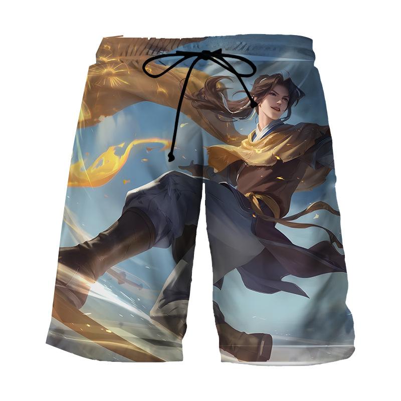 King of Glory Shorts 3D Printed Long Summer Casual Shorts for Primary Secondary School Students Adolescents Shorts Men’s