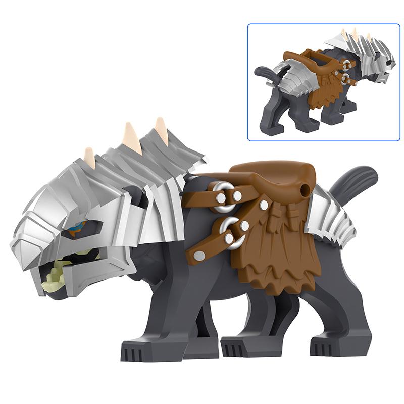 Magic Movies Medieval Animal Figure Building Blocks Dragon Elk Wild Boar Bighorn Sheep Dog Mini Model Bricks Toys DIY Kids Gifts