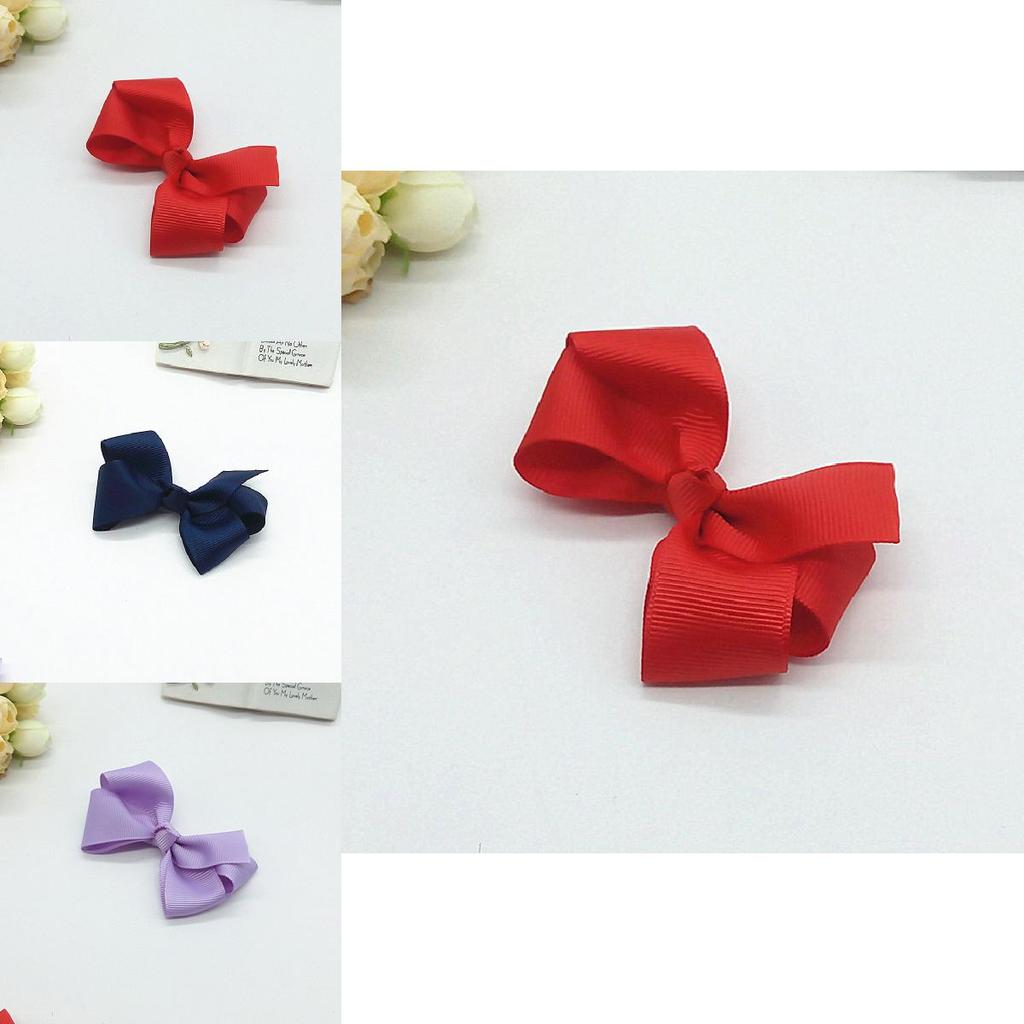 Children Hair Clips With Blue Ribbon Butterfly Bow For Girls Gift Pack