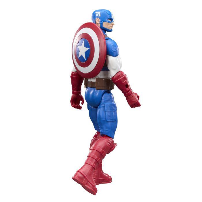 Figur Captain America 30 cm, Titan-Serie, 11 Artikulationspunkte, Superhelden-Spielzeug für Kinder, Marvel, ab 4 Jahren