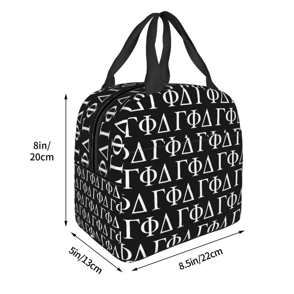 Gamma Phi Delta  Insulated Lunch Bags for Women African American Sorority  Resuable Cooler Thermal Bento Box School