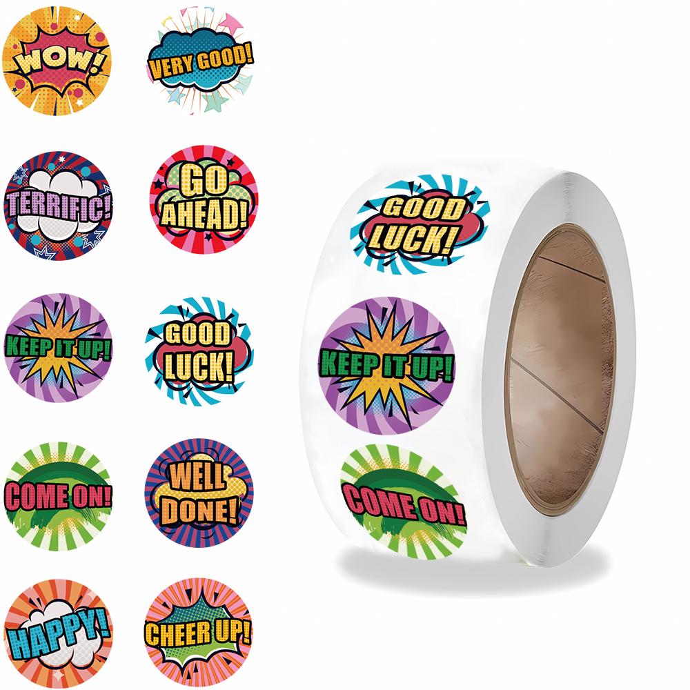 

500PCS Reward Rall Stickers Notebook Laptop Personalize Luggage Guitar Phone Casual Phone Laptop School Classroom Rall Sticker