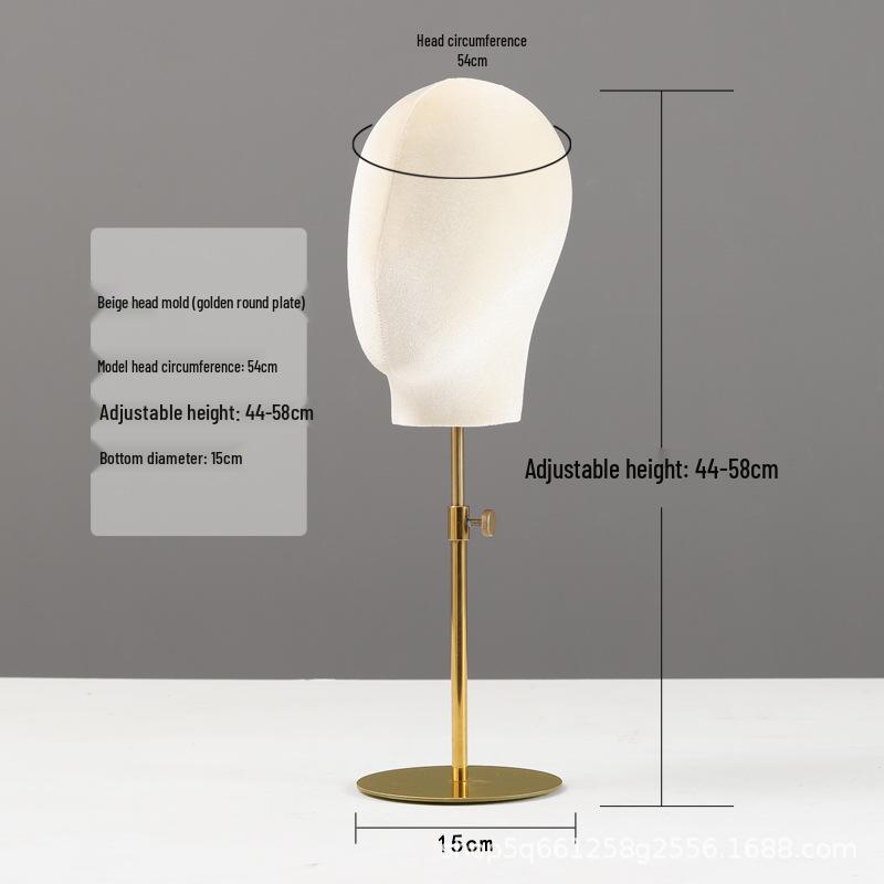 Black Mannequin Head for Displaying Wigs, Hats, and Accessories