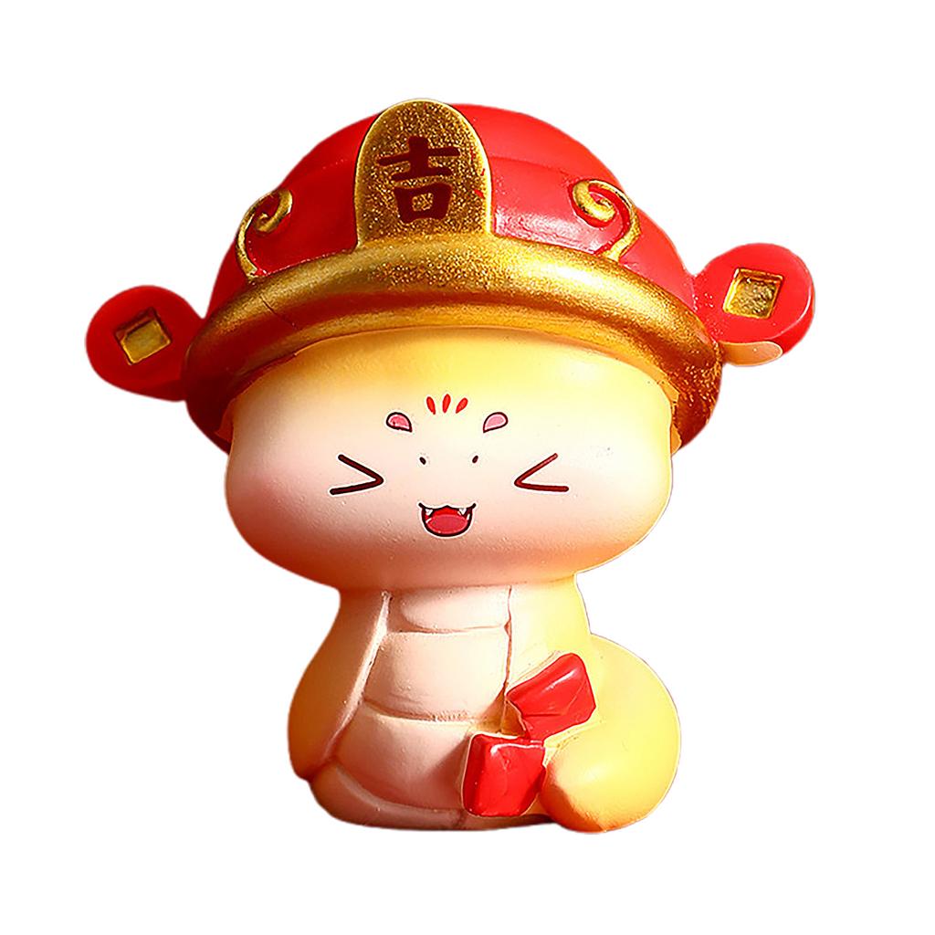 New Year Snake Figurine Cute Decorative Spring Festival Ornament Gift for Home Office