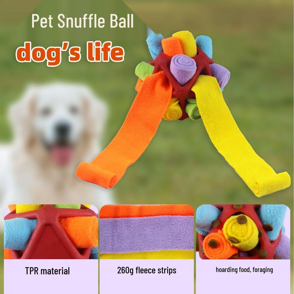 Triangular Pet Puzzle Toy: TPR Hollow Sniffing & Teething Ball for Dogs