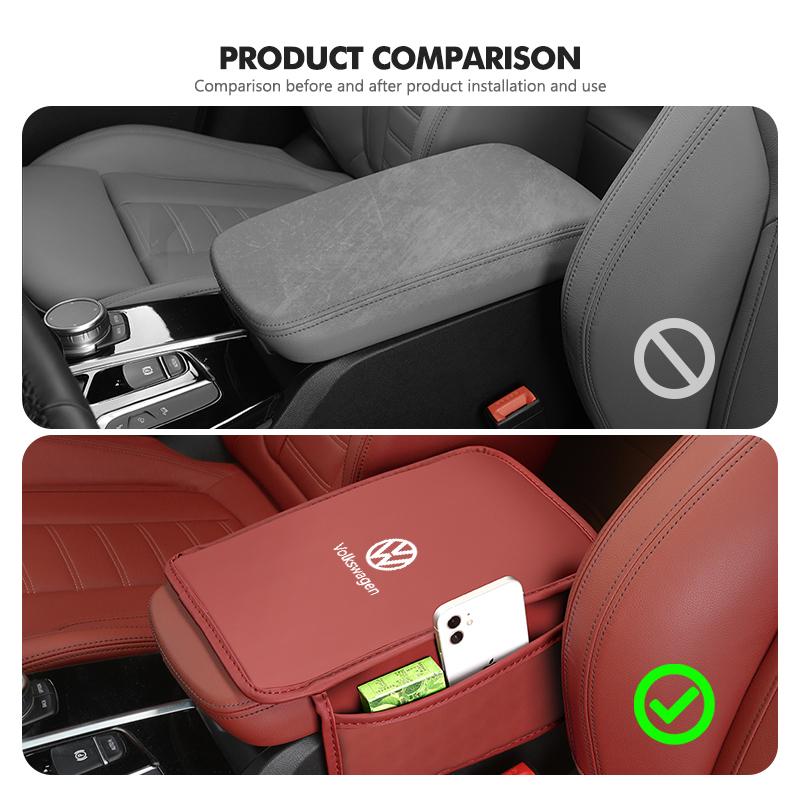 Car Height Pad Center Armrest Protecting Jacket Support Cover For Volkswagen VW Scirocco Jetta Beetle Golf 4 5 6 Passat Polo B5 QO9