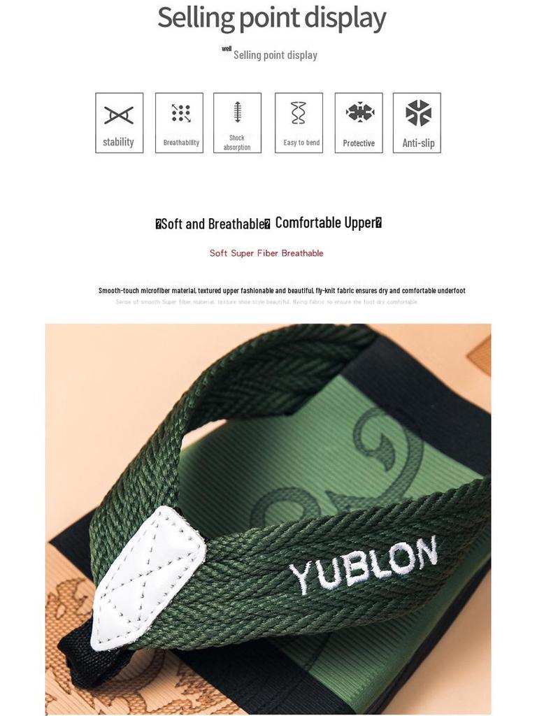 Men's Lightweight Summer Flip-Flops: Fashionable, Casual Beach Shoes In Trendy British Style