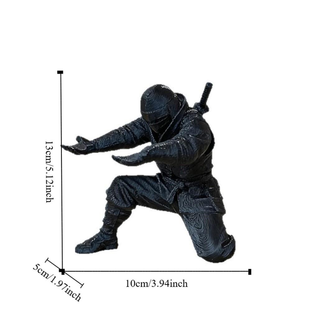 Exquisite Funny Ninja Ornaments Decorations Creative 3D Printing Warrior Ornaments Multi-functional Desktop Accessory Office
