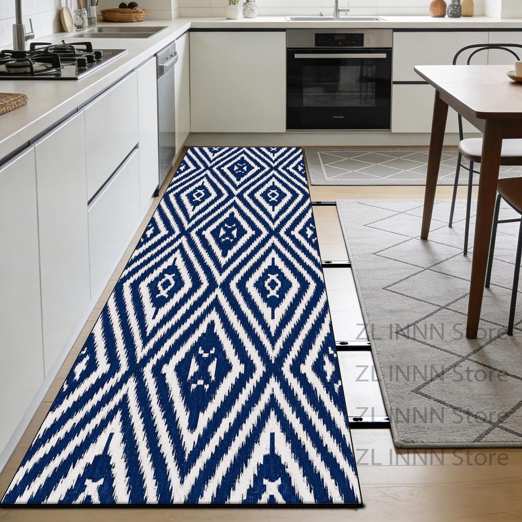 Navajo Geometric Kitchen Runner Carpet Luxury Decoration Living Room Long Rug Customizable Bedroom Bedside Washable Soft Mats