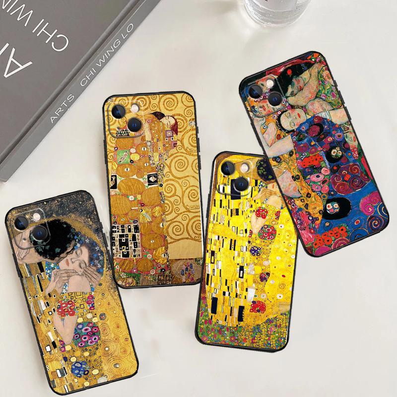 Der Kuss Gustav Klimt Gemälde Hülle Für OPPO Reno 7 8 Lite 10 11 12 13 14 Pro 8T 12F 13F 14F OPPO Find X8 X6 X9 Pro Abdeckung