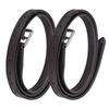 A Pair of Britain Saddle Horse Stirrup Belt Soft Leather Microfiber Stainless Steel BuckleDark