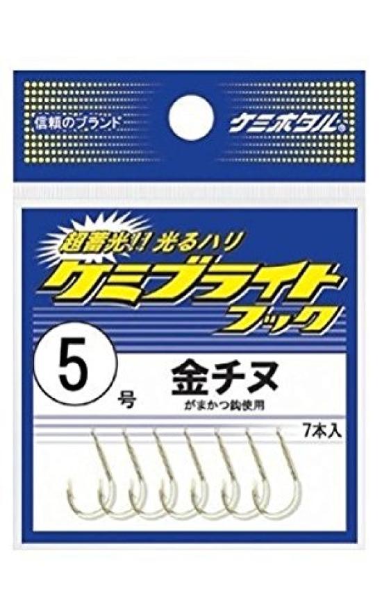 Lumica (Japan Chemiluminescence) ChemiBrite Hook, Gold Black Porgy, Size 5, A25405 Fishing Hook