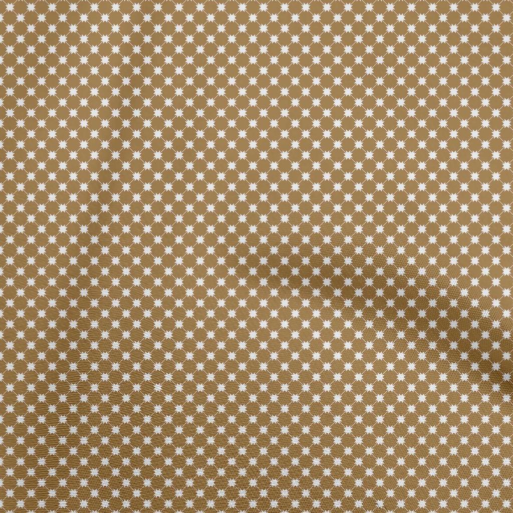 oneOone Cotton Flex Brown2 Fabric Asian Block Floral Dress Material Fabric Print Fabric By The Yard 40 Inch