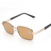Gafas de Sol de Cristal Plano de Montura Metálica de Marco Completo para Adulto, Gafas con Lentes de Cristal Engrosado