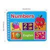 Early Education Cognitive Cards Book Alphabet Numbers Learning Educational Toy for Kids with Safe Rounded Corners Portable