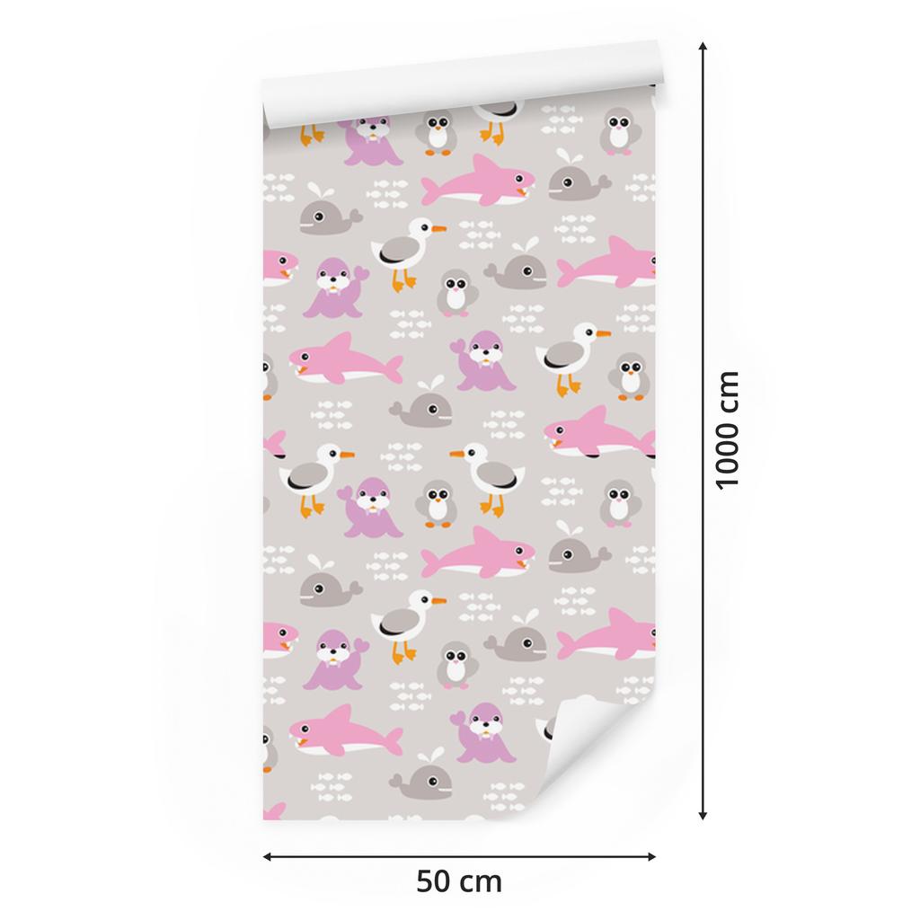 Animals wallpaper for living room and bedroom 50x1000