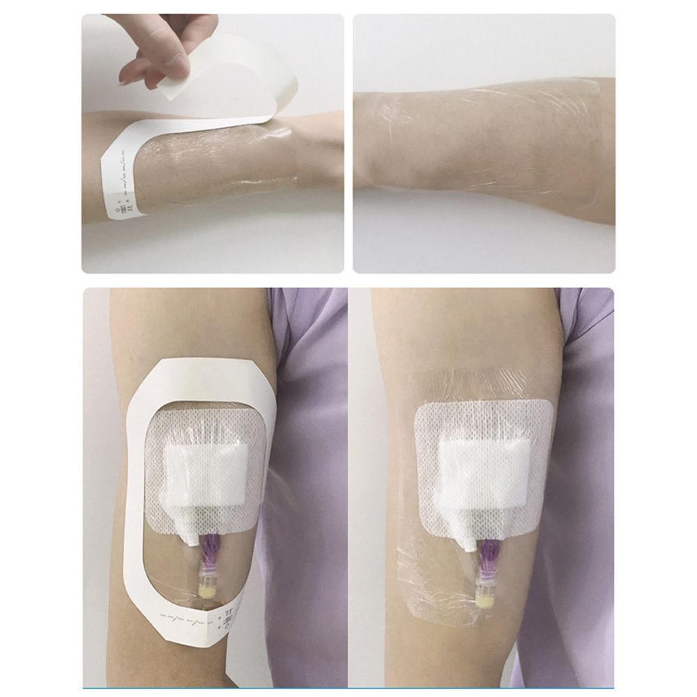 Medical Waterproof Wound Dressing PU Film Breathable Sterile PICC I.V. Cannula Infusion Indwelling Needle Fixation Sticker
