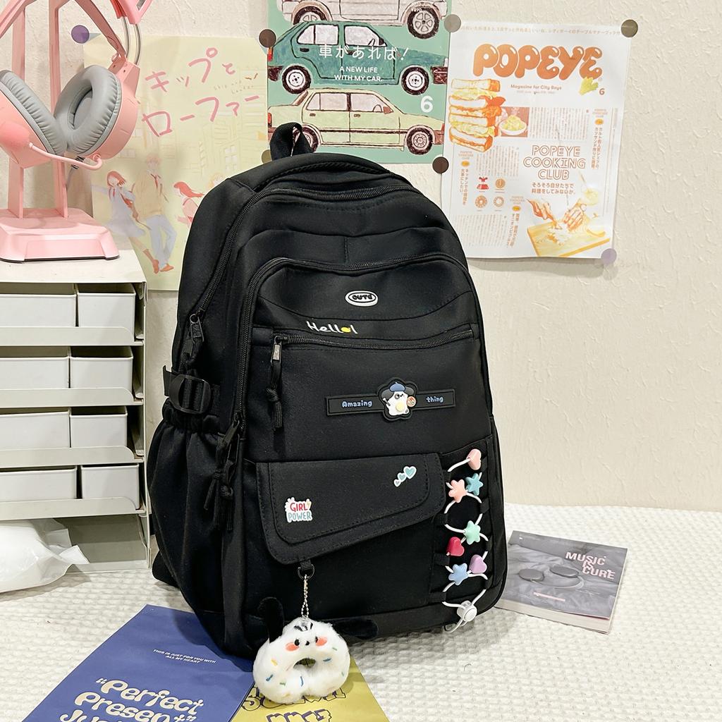 Schoolbag1011 new Korean students schoolbag college wind junior high school students large capacity backpack dopamine color matching backpack