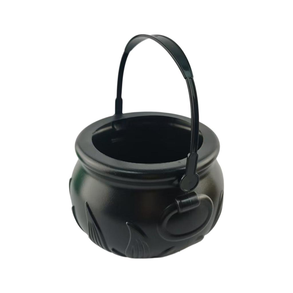 Halloween Party Decoration Witch With Light Pot Mist Plastic Bowl Decoration Candy Bucket Decoration
