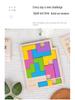 Children's Wooden Educational Tetris Calendar Puzzle Game