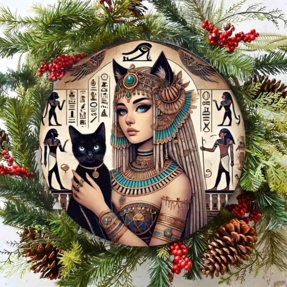 Egyptian Queen Black Cat Iron Wall Art Modern Metal Decor