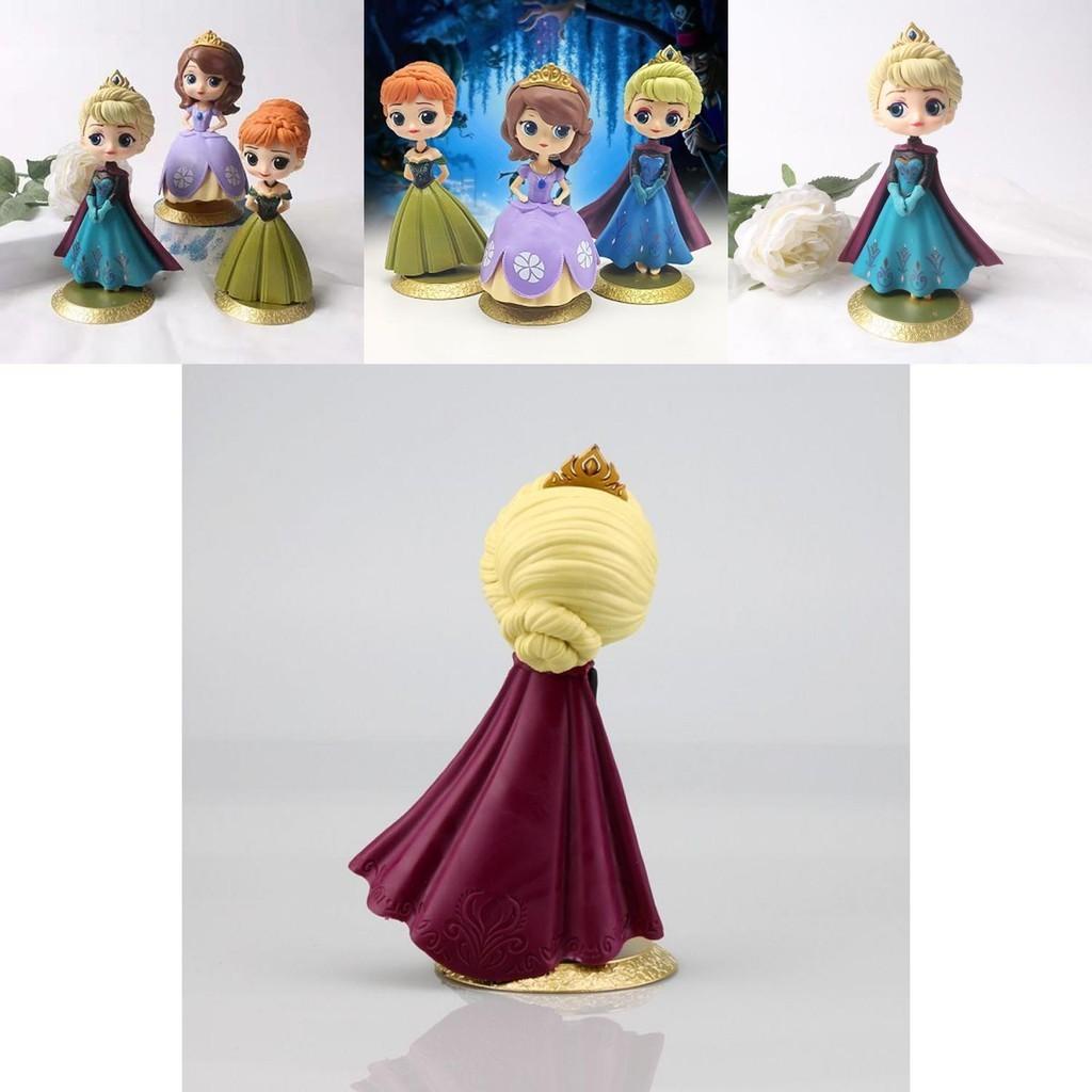Encantadoras Miniaturas de PVC da Princesa Elsa Anna Sofia de Frozen para Crianças e Fãs